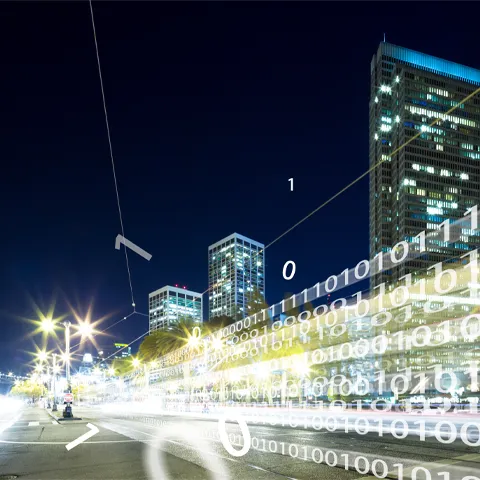 smart; traffic; city; road; light; business; transport; night; transportation; technology; downtown; street; intelligent; binary; highway; network; urban; modern; internet; buildings; architecture; outdoors; office; number; communication; science; structure; data; skyscraper; constructions; cityscape; nobody