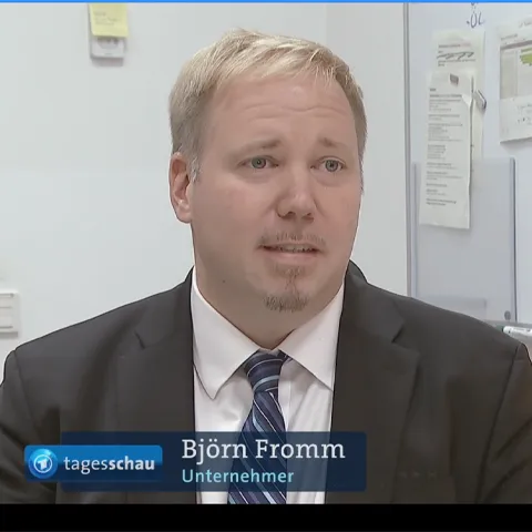 Björn Fromm, Screenshot, "Tagesschau"