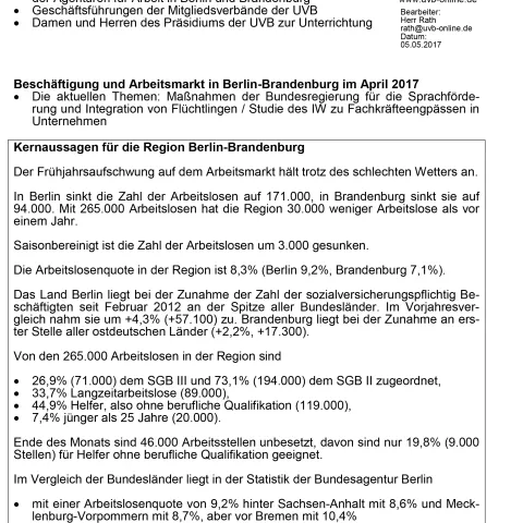 Arbeitsmarktbericht