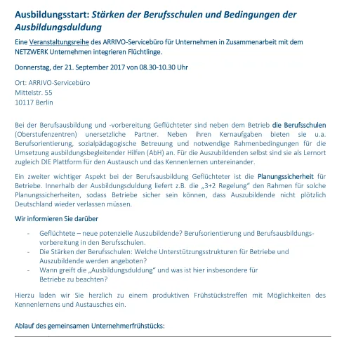 6. Zukunftsfrühstück (Programm) 