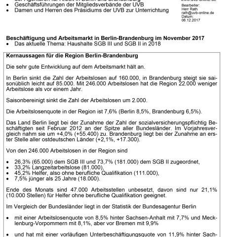 Arbeitsmarktbericht