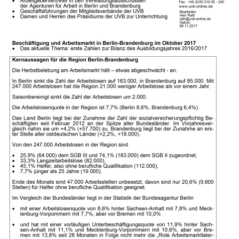 Arbeitsmarktbericht